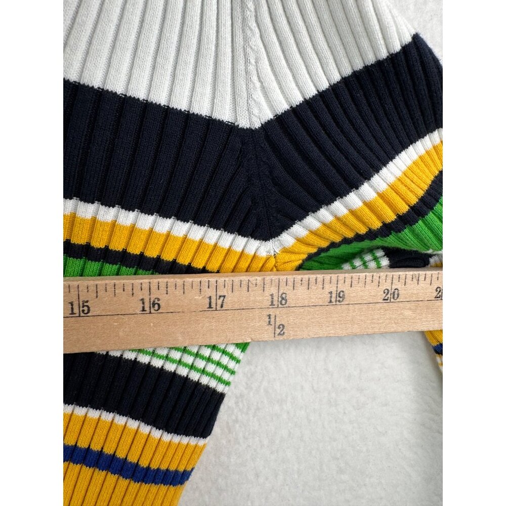 Tommy Hilfiger Cotton ribbed‎ striped colorful sweater nautical sz M - Picture 4 of 8